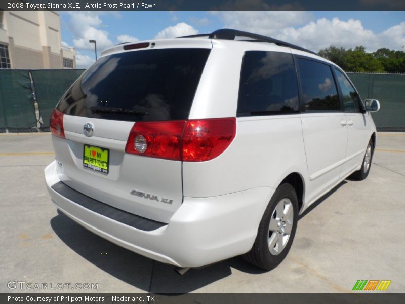 Arctic Frost Pearl / Fawn 2008 Toyota Sienna XLE