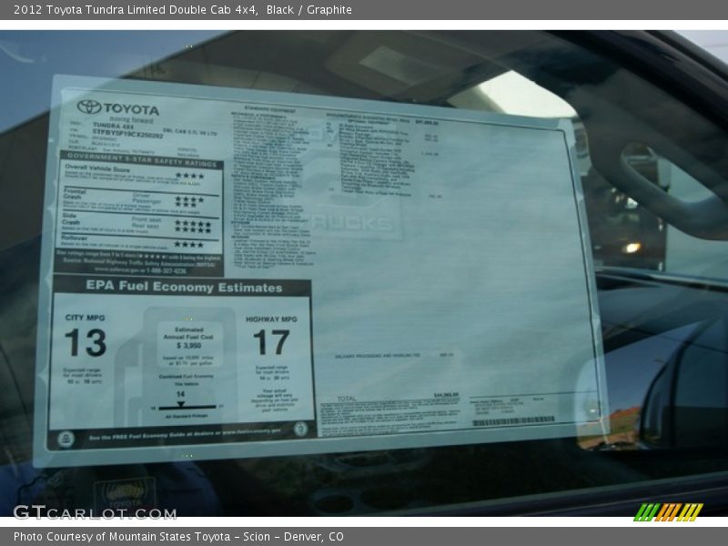 Black / Graphite 2012 Toyota Tundra Limited Double Cab 4x4
