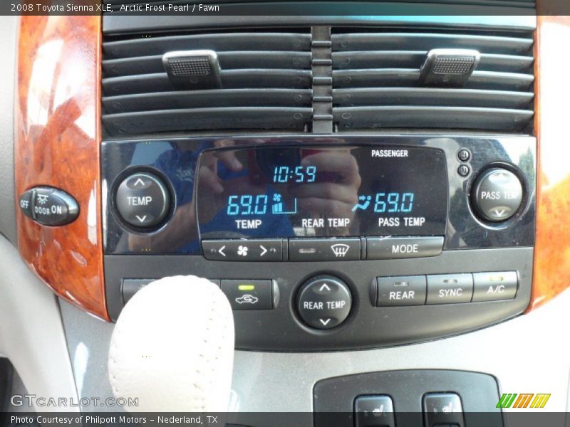 Arctic Frost Pearl / Fawn 2008 Toyota Sienna XLE