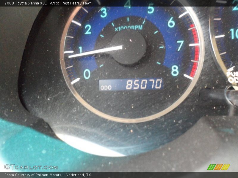 Arctic Frost Pearl / Fawn 2008 Toyota Sienna XLE