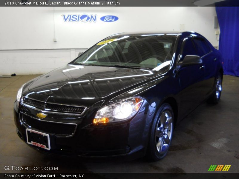 Black Granite Metallic / Titanium 2010 Chevrolet Malibu LS Sedan