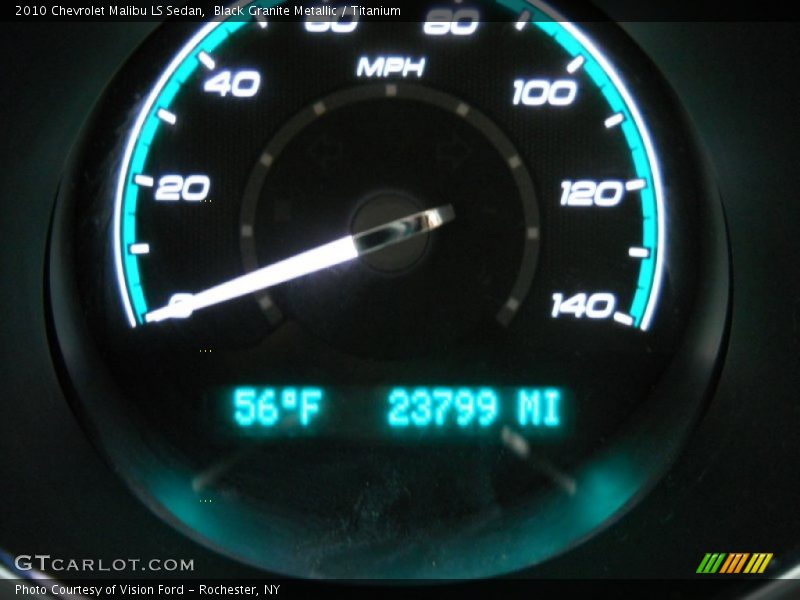 Black Granite Metallic / Titanium 2010 Chevrolet Malibu LS Sedan