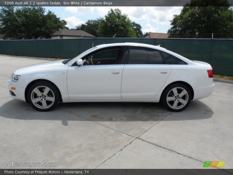 Ibis White / Cardamom Beige 2008 Audi A6 3.2 quattro Sedan