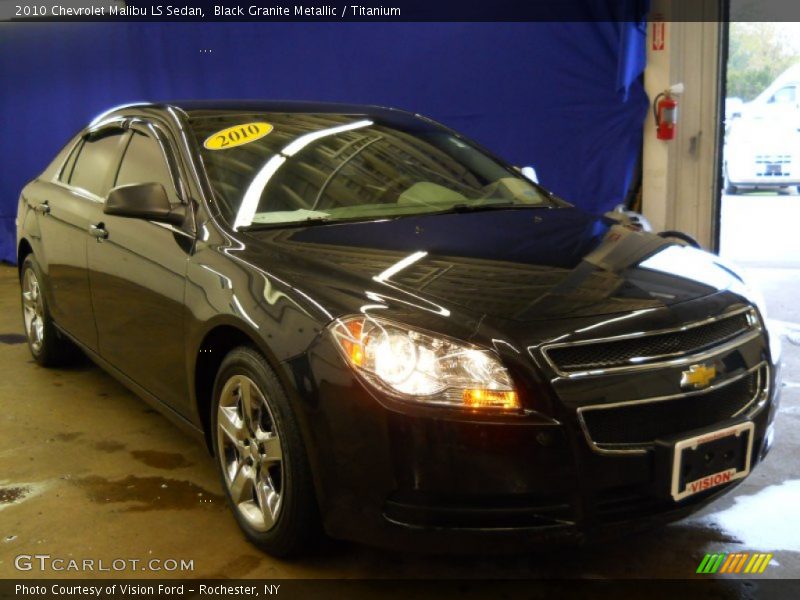 Black Granite Metallic / Titanium 2010 Chevrolet Malibu LS Sedan