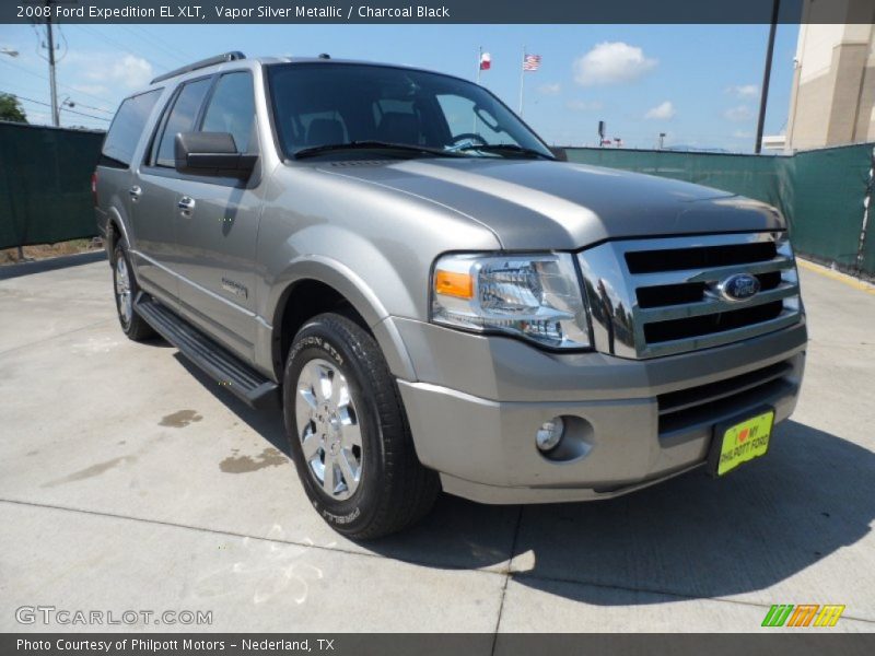 Vapor Silver Metallic / Charcoal Black 2008 Ford Expedition EL XLT