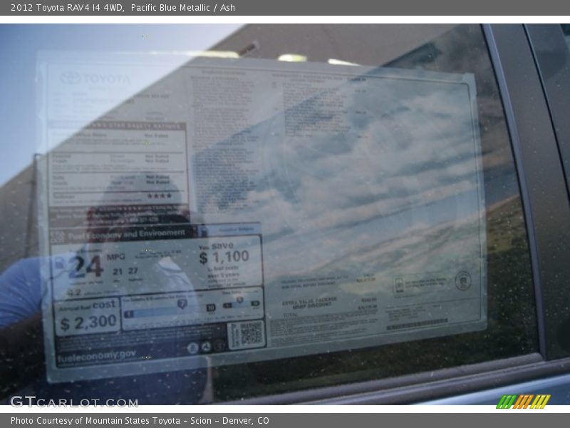 Pacific Blue Metallic / Ash 2012 Toyota RAV4 I4 4WD