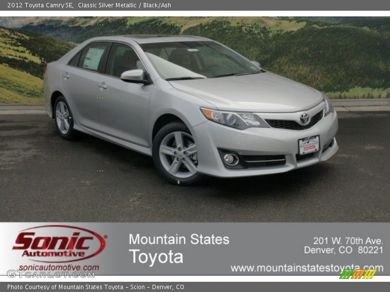Classic Silver Metallic / Black/Ash 2012 Toyota Camry SE