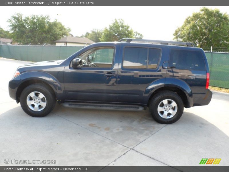 Majestic Blue / Cafe Latte 2008 Nissan Pathfinder LE