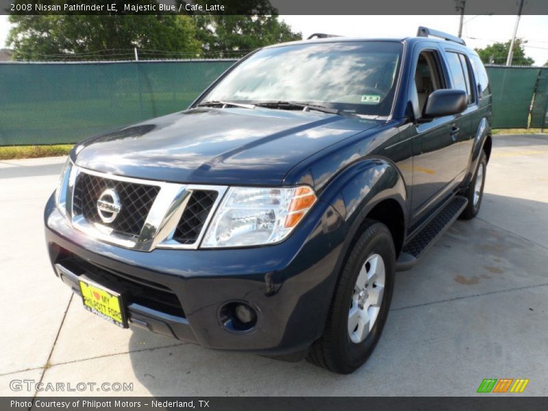 Majestic Blue / Cafe Latte 2008 Nissan Pathfinder LE