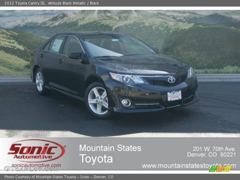 Attitude Black Metallic / Black 2012 Toyota Camry SE