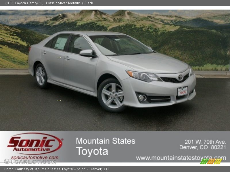 Classic Silver Metallic / Black 2012 Toyota Camry SE