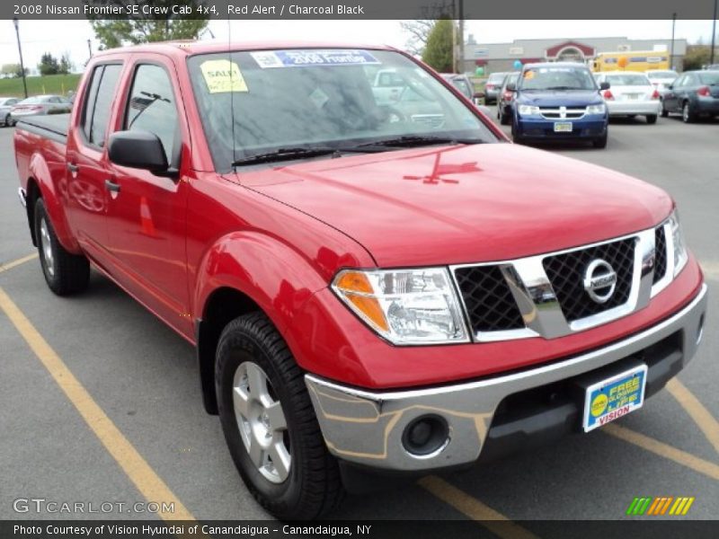 Red Alert / Charcoal Black 2008 Nissan Frontier SE Crew Cab 4x4