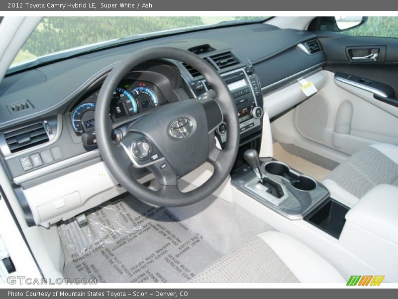 Super White / Ash 2012 Toyota Camry Hybrid LE