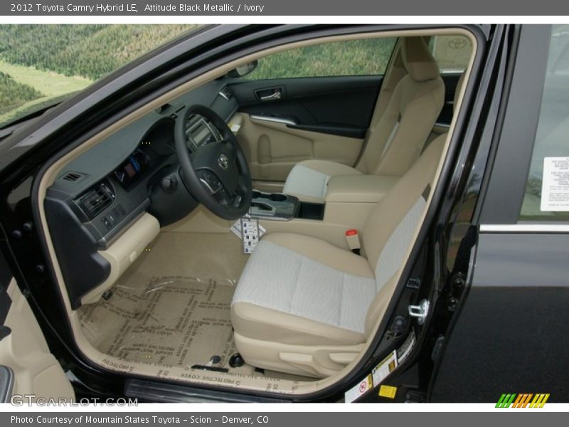 Attitude Black Metallic / Ivory 2012 Toyota Camry Hybrid LE