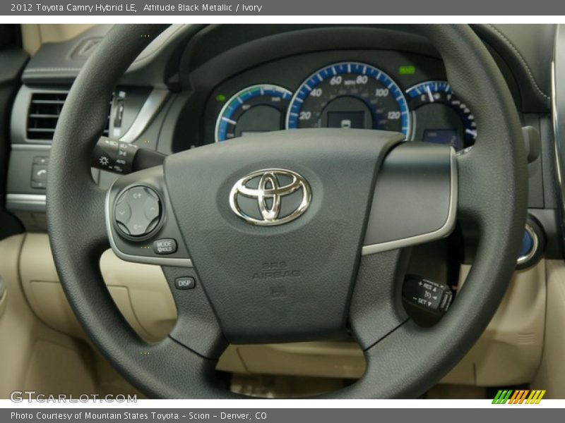Attitude Black Metallic / Ivory 2012 Toyota Camry Hybrid LE