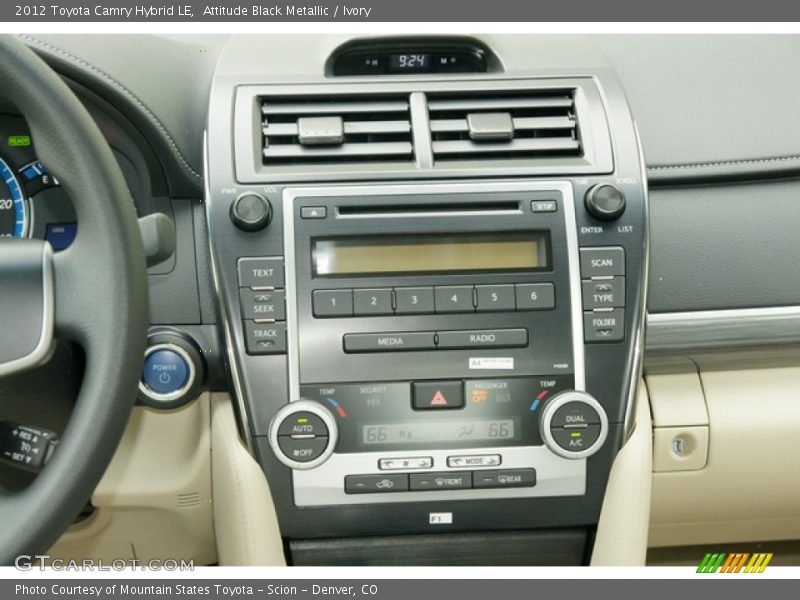 Attitude Black Metallic / Ivory 2012 Toyota Camry Hybrid LE