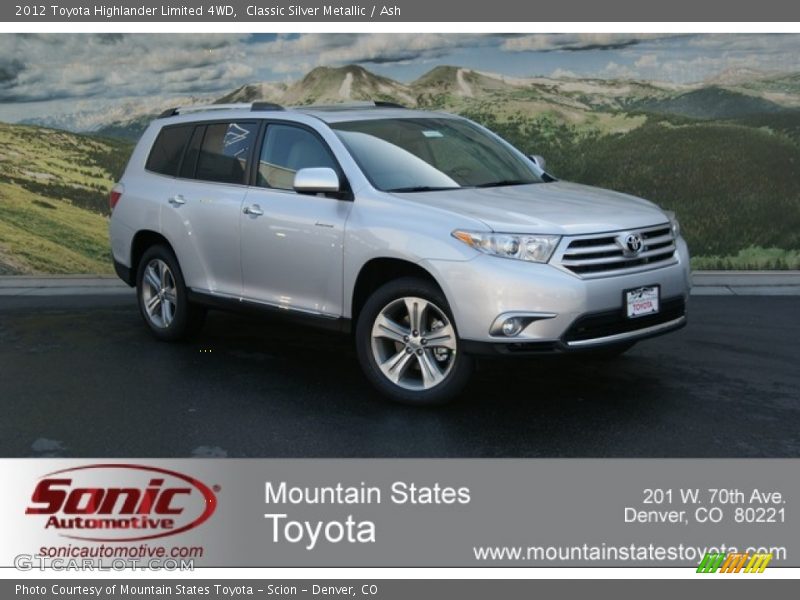 Classic Silver Metallic / Ash 2012 Toyota Highlander Limited 4WD