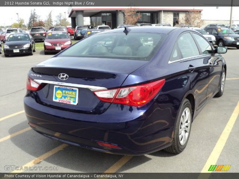 Indigo Night Blue / Gray 2012 Hyundai Sonata GLS