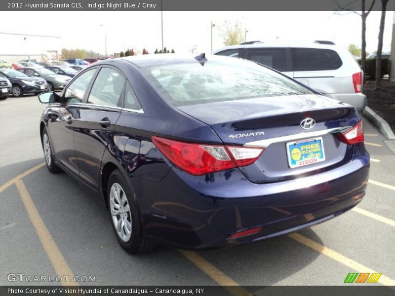 Indigo Night Blue / Gray 2012 Hyundai Sonata GLS