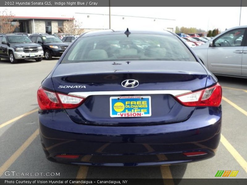 Indigo Night Blue / Gray 2012 Hyundai Sonata GLS