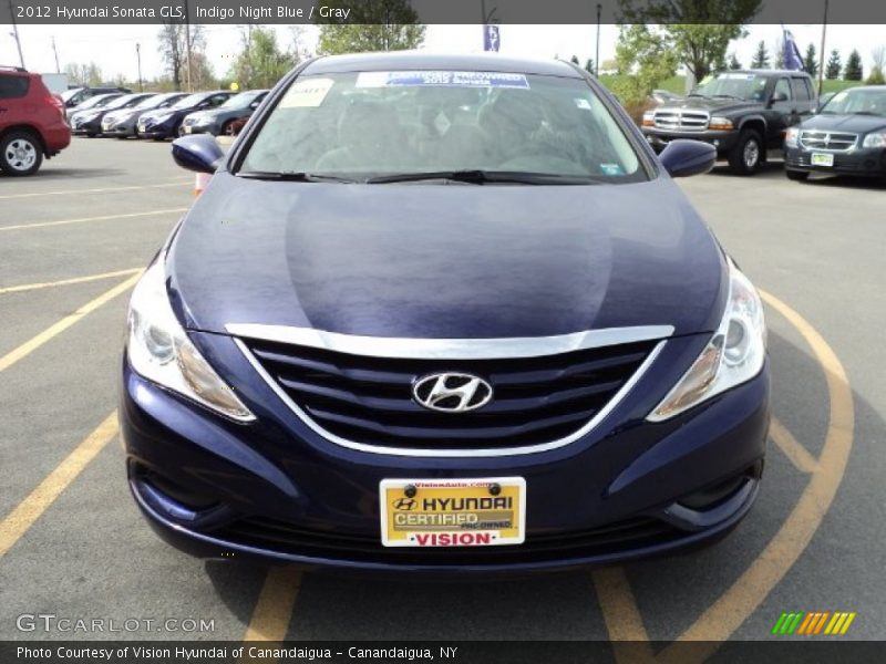 Indigo Night Blue / Gray 2012 Hyundai Sonata GLS