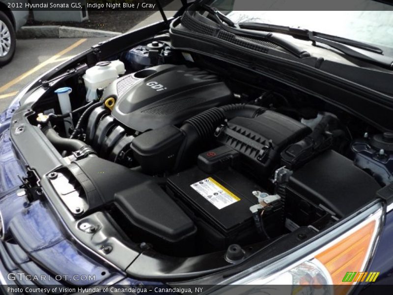 Indigo Night Blue / Gray 2012 Hyundai Sonata GLS