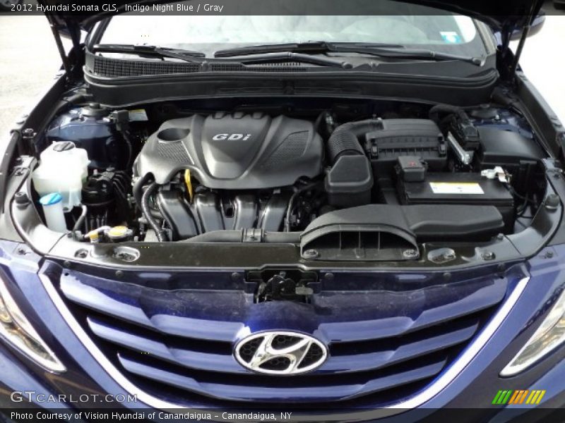 Indigo Night Blue / Gray 2012 Hyundai Sonata GLS