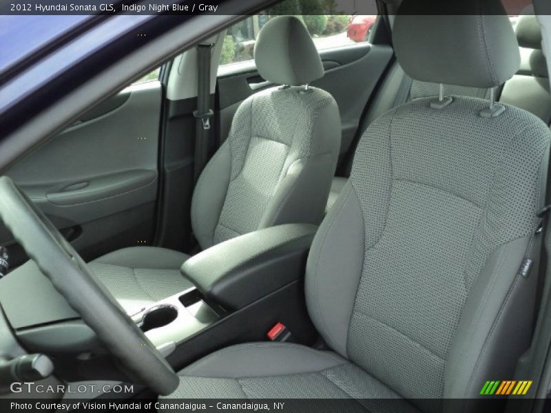 Indigo Night Blue / Gray 2012 Hyundai Sonata GLS