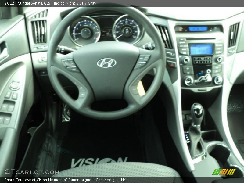 Indigo Night Blue / Gray 2012 Hyundai Sonata GLS