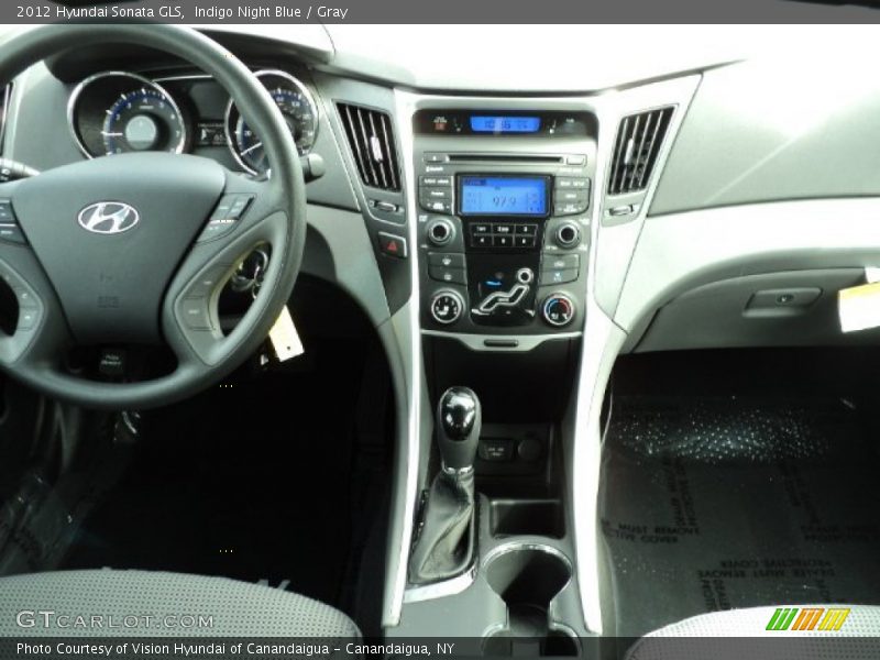 Indigo Night Blue / Gray 2012 Hyundai Sonata GLS