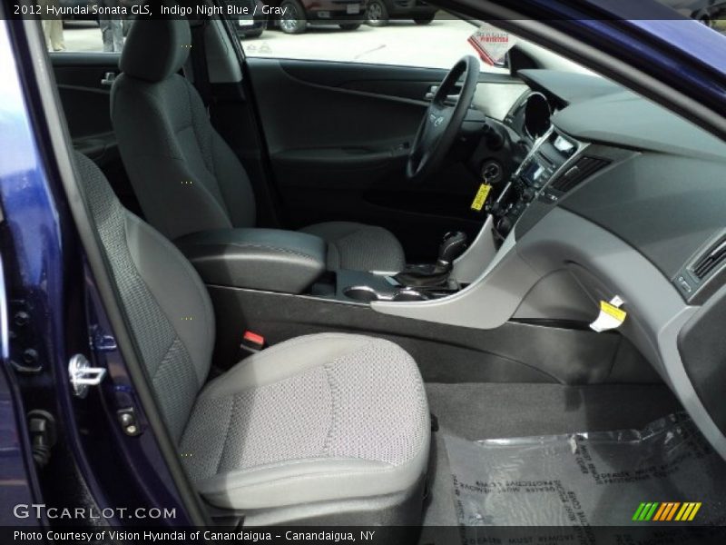 Indigo Night Blue / Gray 2012 Hyundai Sonata GLS