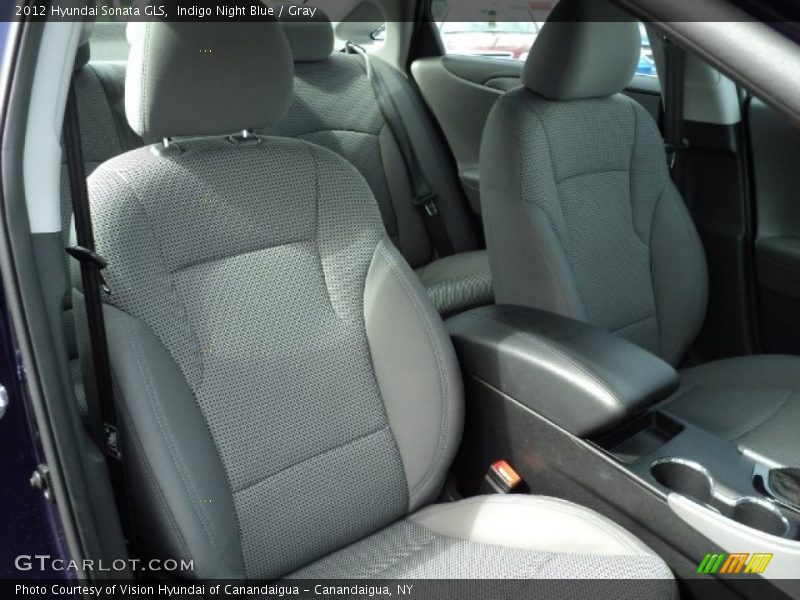 Indigo Night Blue / Gray 2012 Hyundai Sonata GLS