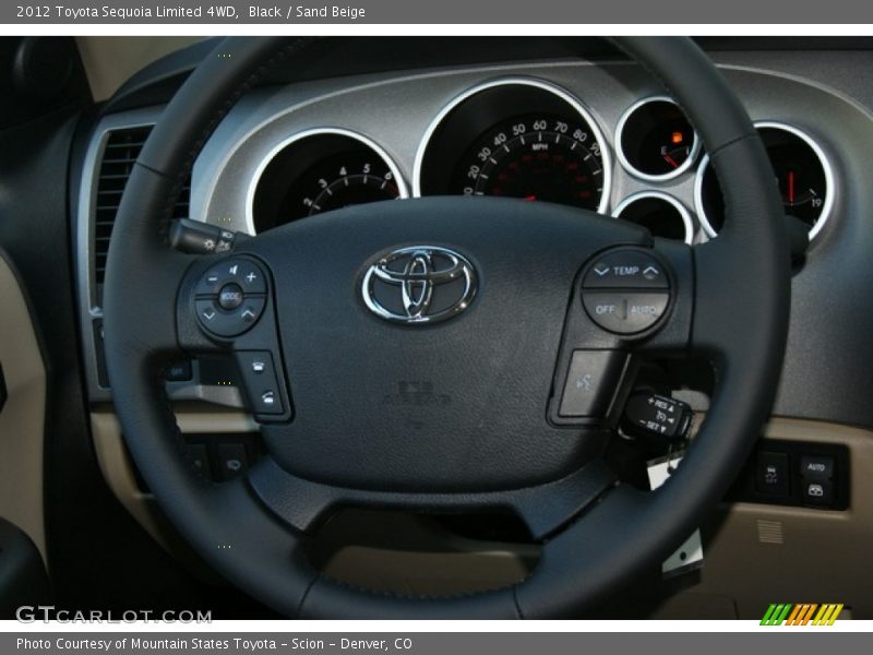 Black / Sand Beige 2012 Toyota Sequoia Limited 4WD