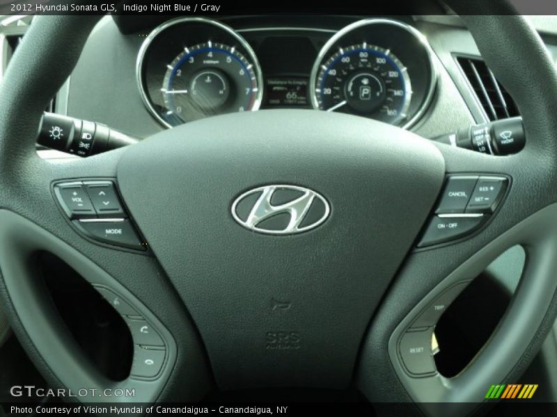 Indigo Night Blue / Gray 2012 Hyundai Sonata GLS