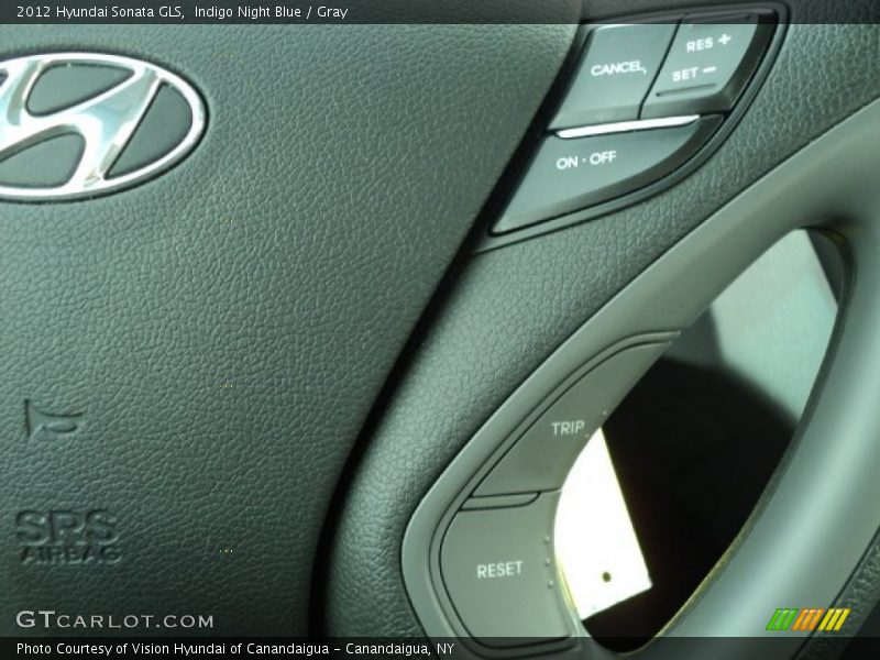 Indigo Night Blue / Gray 2012 Hyundai Sonata GLS