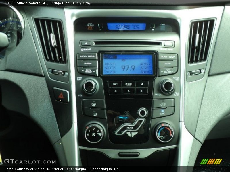 Indigo Night Blue / Gray 2012 Hyundai Sonata GLS
