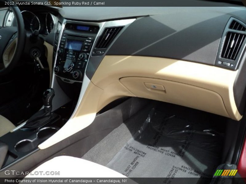 Sparkling Ruby Red / Camel 2012 Hyundai Sonata GLS