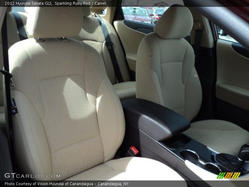 Sparkling Ruby Red / Camel 2012 Hyundai Sonata GLS