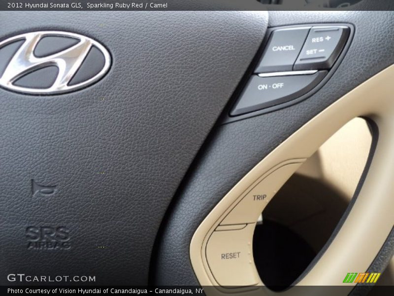 Sparkling Ruby Red / Camel 2012 Hyundai Sonata GLS