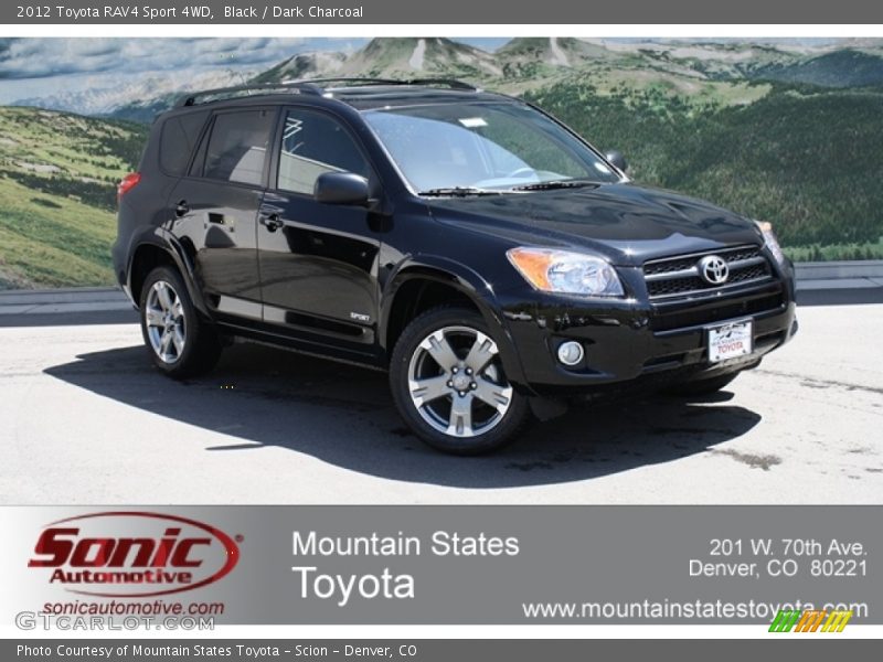Black / Dark Charcoal 2012 Toyota RAV4 Sport 4WD