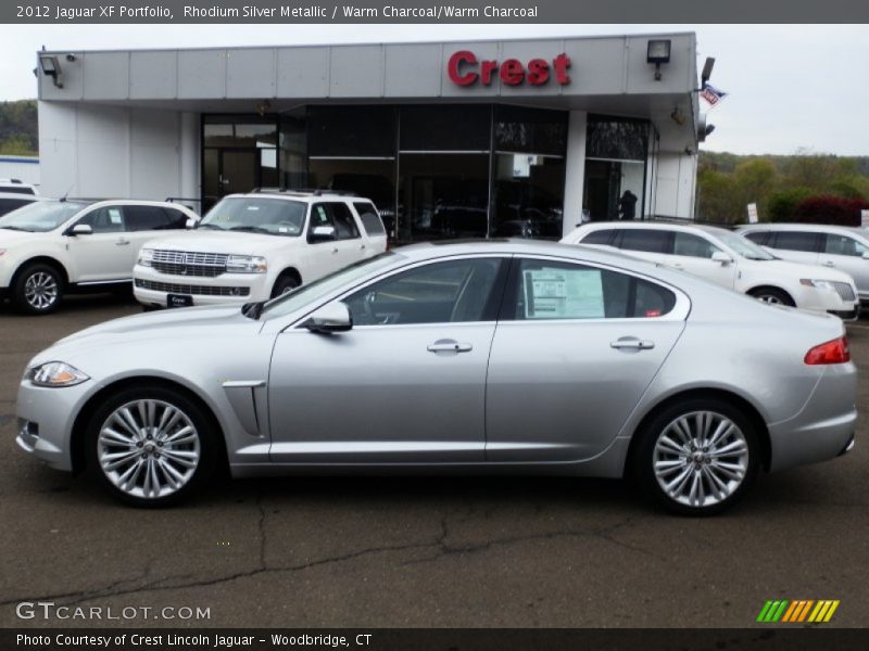 Rhodium Silver Metallic / Warm Charcoal/Warm Charcoal 2012 Jaguar XF Portfolio