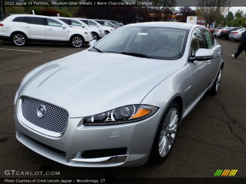 Rhodium Silver Metallic / Warm Charcoal/Warm Charcoal 2012 Jaguar XF Portfolio