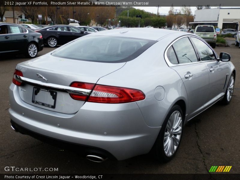 Rhodium Silver Metallic / Warm Charcoal/Warm Charcoal 2012 Jaguar XF Portfolio