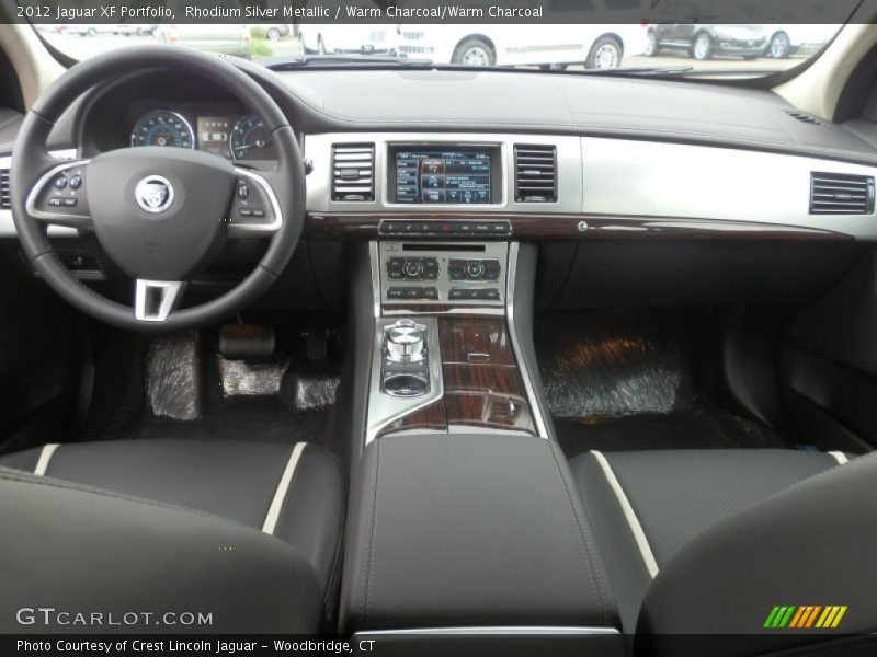 Rhodium Silver Metallic / Warm Charcoal/Warm Charcoal 2012 Jaguar XF Portfolio