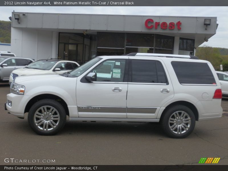 White Platinum Metallic Tri-Coat / Charcoal Black 2012 Lincoln Navigator 4x4