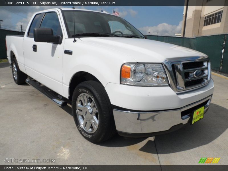 Oxford White / Medium/Dark Flint 2008 Ford F150 XLT SuperCab