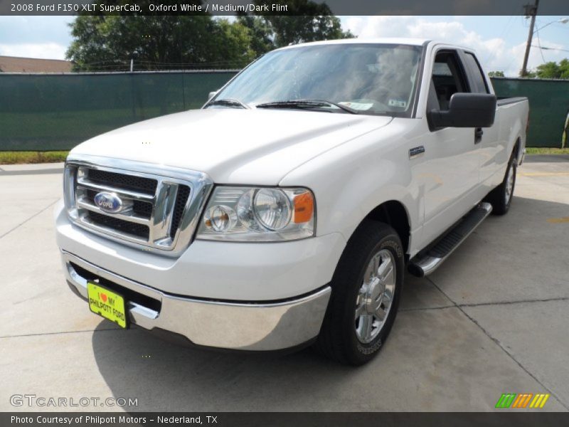 Oxford White / Medium/Dark Flint 2008 Ford F150 XLT SuperCab