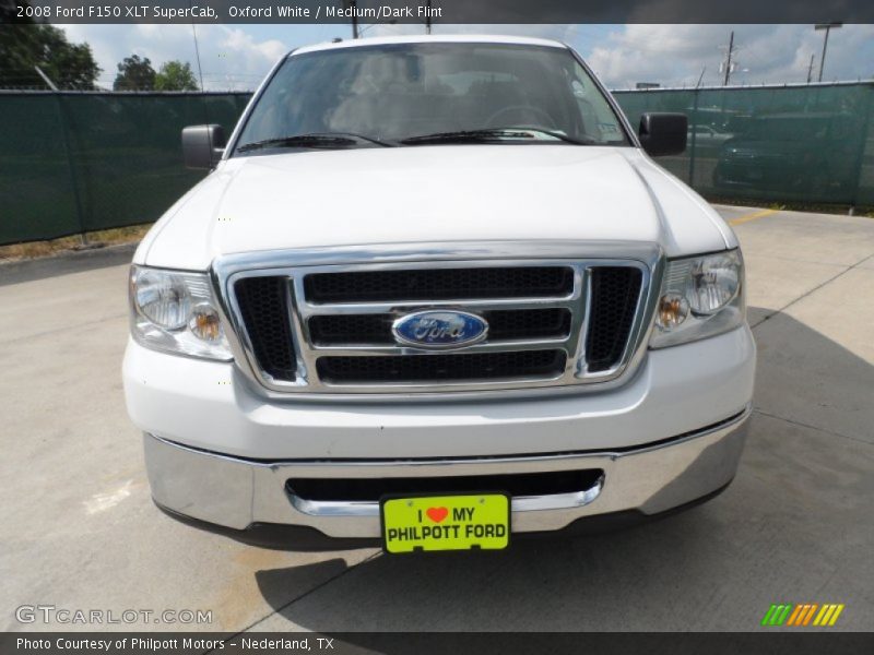 Oxford White / Medium/Dark Flint 2008 Ford F150 XLT SuperCab