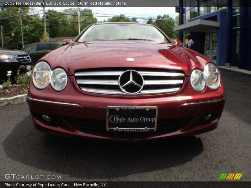 Storm Red Metallic / Stone 2009 Mercedes-Benz CLK 350 Coupe