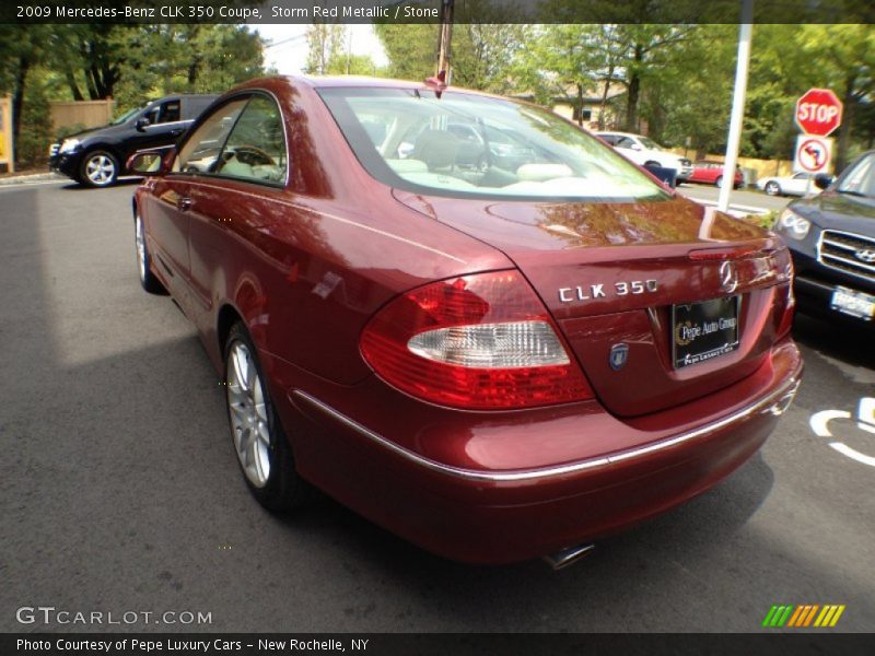 Storm Red Metallic / Stone 2009 Mercedes-Benz CLK 350 Coupe